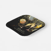 Assiettes En Carton Parti de retraite Champagne Noir de Confetti (Angulaire)