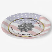 Assiettes En Carton Parti de retraite militaire personnalisé (Angle)