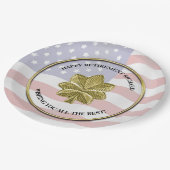 Assiettes En Carton Parti de retraite militaire personnalisé (Angle)