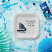Assiettes En Carton Parti de retraite Thème nautique Voile moderne (Fête)