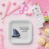 Assiettes En Carton Parti de retraite Thème nautique Voile moderne (Fête)