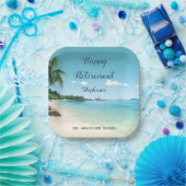 Assiettes En Carton Parti de retraite Tropical Beach Palm Trees (Fête)