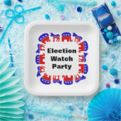Assiettes En Carton Parti de surveillance électorale (Fête)