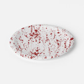 Assiettes En Carton Parti d'Halloween de Faux Red Blood (Angle)