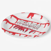 Assiettes En Carton Parti d'Halloween Zombie Apocalypse (Angle)