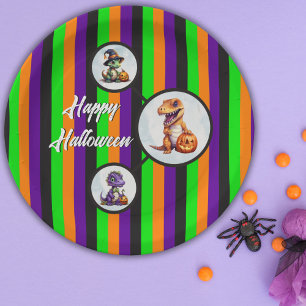 Assiettes En Carton Parti Dino-Mash d'Halloween