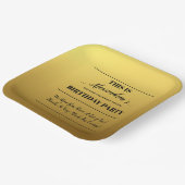 Assiettes En Carton Parti d'or personnalisé (Angulaire)