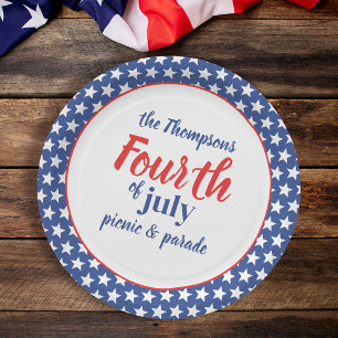 Assiettes En Carton Parti du 4 juillet