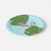 Assiettes En Carton Parti du Flamant rose rose tropical Luau (Angle)