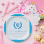 Assiettes En Carton Parti du poète Caldwell Lee (Fête)