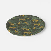 Assiettes En Carton Parti exotique Tropical Rainforest Motif léopard (Angle)