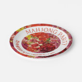Assiettes En Carton Parti Mahjong Riche Gras Floral Personnalisé (Angle)