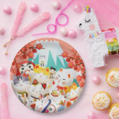 Assiettes En Carton Parti Manekineko Hanami (Fête)