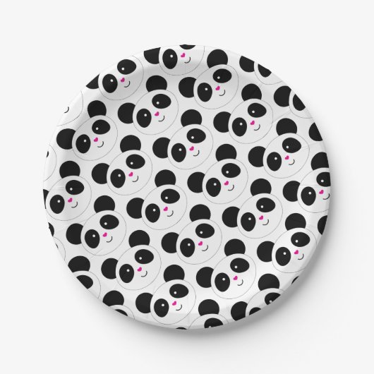 Assiettes En Carton Parti Panda (Devant)