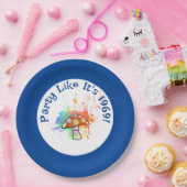 Assiettes En Carton Parti psychédélique Comme c'est le champignon Aman (Fête)