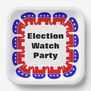 Assiettes En Carton Parti républicain de surveillance des élections