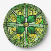 Assiettes En Carton Parti Shamrock Jour de la Saint Patrick (Devant)