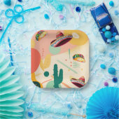 Assiettes En Carton Parti Tacos et Sombreros (Fête)