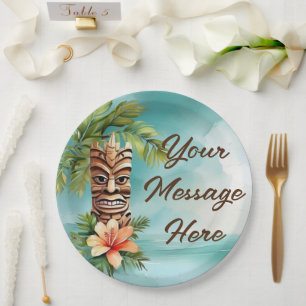 Assiettes En Carton Parti Tropical Tiki
