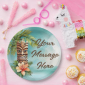 Assiettes En Carton Parti Tropical Tiki (Fête)