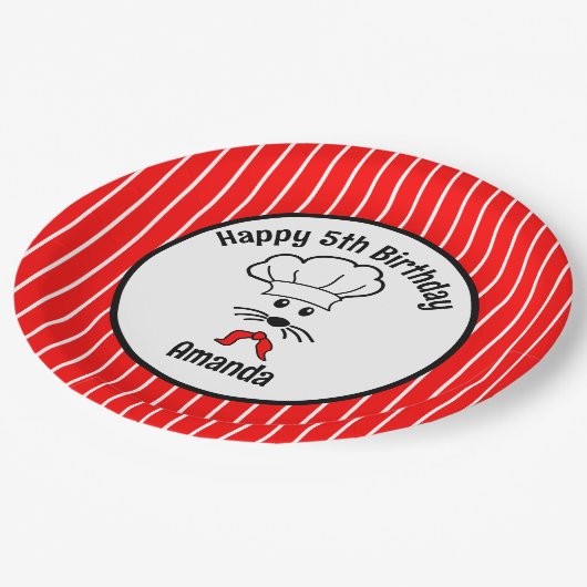 Assiettes En Carton Partie Baker de petite souris personnalisable (Angle)