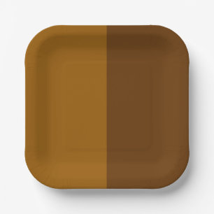 Assiettes En Carton Partie Brown foncé clair demi-côtés