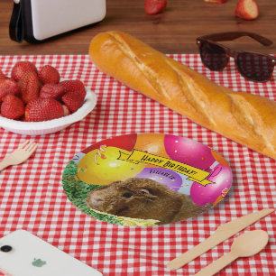 Assiettes En Carton Partie colorée de coutume de ballons de cobaye