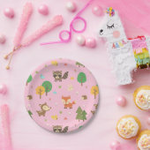 Assiettes En Carton Partie de baby shower animale de motif de région (Fête)