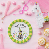 Assiettes En Carton Partie de chien de Schnauzer miniature de joyeux (Fête)