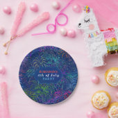 Assiettes En Carton Partie de feux d'artifice 4 juillet | personnalisé (Fête)