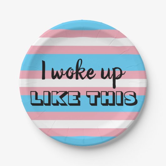 Assiettes En Carton Partie de fierté de transsexuel (Devant)