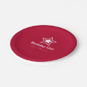 Assiettes En Carton Partie de fille d'anniversaire d'étoile (Angle)