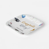 Assiettes En Carton Partie de graduation de l'aquarelle (Angulaire)