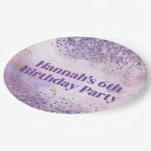 Assiettes En Carton Partie de peinture à l'aquarelle Abstraite (Angle)