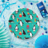 Assiettes En Carton Partie de pingouin (Fête)