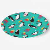 Assiettes En Carton Partie de pingouin (Angle)