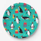 Assiettes En Carton Partie de pingouin (Devant)