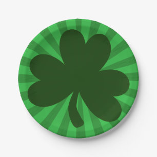 Assiettes En Carton Partie de shamrock du jour de Patrick de saint