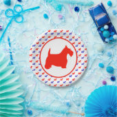 Assiettes En Carton Partie de Terrier d'écossais (Fête)
