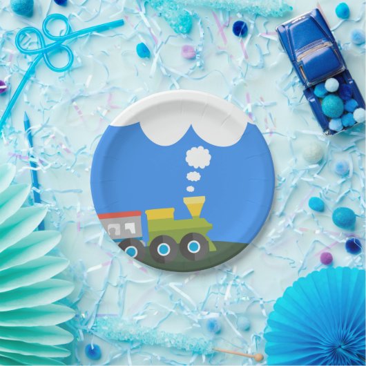 Assiettes En Carton Partie de train (Fête)
