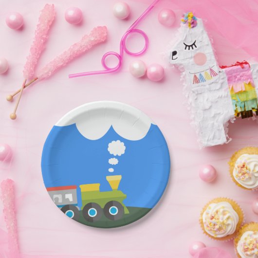Assiettes En Carton Partie de train (Fête)