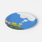 Assiettes En Carton Partie de train (Angle)