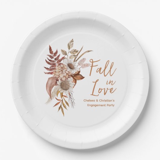 Assiettes En Carton Partie d'engagement Automne (Devant)