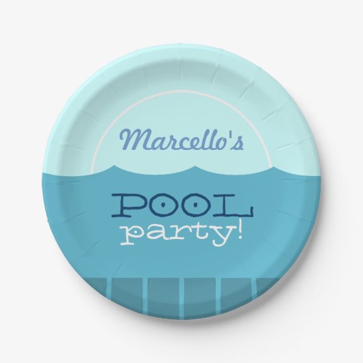 Assiettes En Carton Partie du pool (Devant)