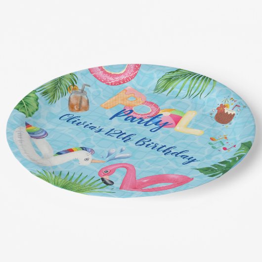 Assiettes En Carton Partie du pool (Angle)