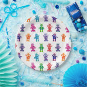 Assiettes En Carton Partie folle multicolore d'anniversaire de enfant (Fête)