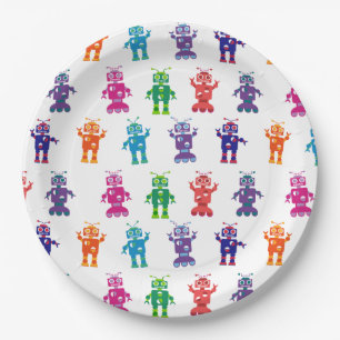 Assiettes En Carton Partie folle multicolore d'anniversaire de enfant