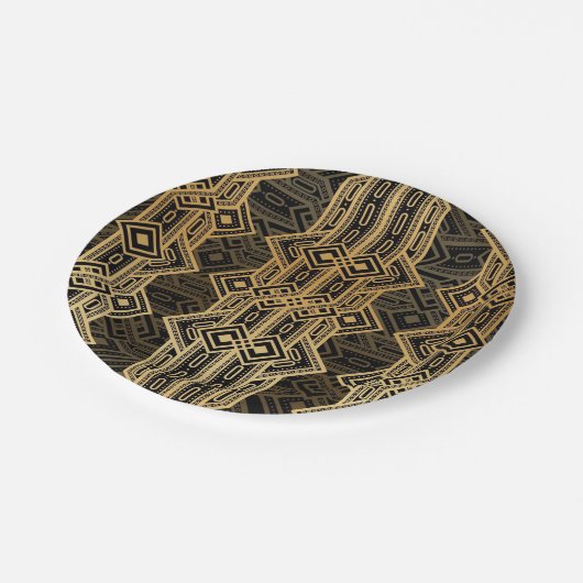 Assiettes En Carton Partie géométrique de thème d'art déco des années (Angle)