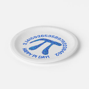 Assiettes En Carton Partie heureuse de jour de pi de symbole du geek