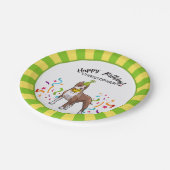 Assiettes En Carton Partie légère de chien de Pitbull de joyeux (Angle)